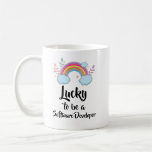 Glücklicher Softwareentwickler-Becher Kaffeetasse