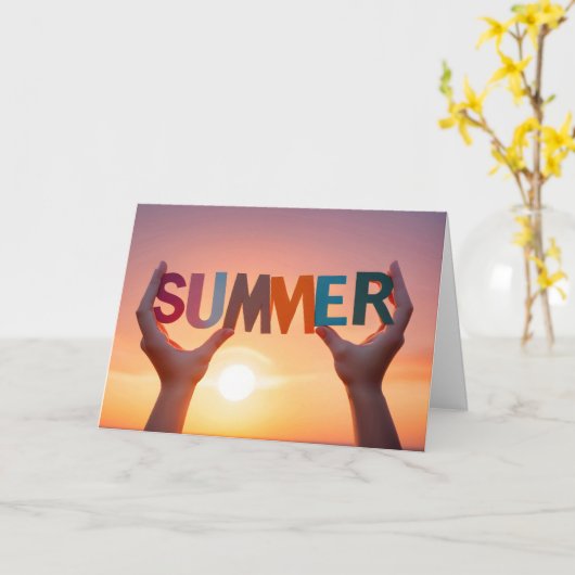 glücklicher Sommer Karte (Gelbe Blume)