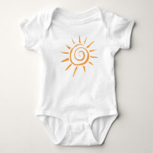 Glücklicher Sonnenschein Baby Bodysuit - Süße gelb Strampler