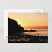 Glücklicher Sonnenuntergang im Ruhestand in Schott Postkarte (Vorne/Hinten)