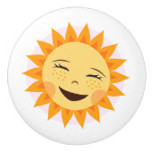 Glücklicher Sonnetürgriff - niedlicher Entwurf für Keramikknauf (Vorderseite)