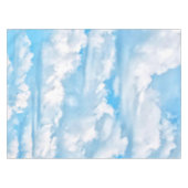 Glücklicher sonniger Wolken-Blau-Hintergrund Tischdecke (Vorderseite (Horizontal))