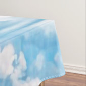 Glücklicher sonniger Wolken-Blau-Hintergrund Tischdecke (Beispiel)