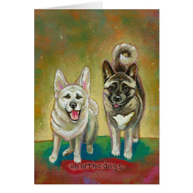 Glücklicher Spaß der Akita-Hundekunst Hunde, (Vorne)