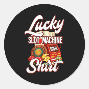 Glücklicher Spielautomaten Casino Las Vegas Glücks Runder Aufkleber