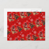 Glücklicher Spielzeugroboter Feiertagspostkarte (Vorne/Hinten)