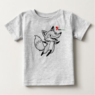 Glücklicher Springer Fuchs Skizze Kunst Kinder Kle Baby T-shirt