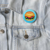 Glücklicher Sprungburger Button (Beispiel)