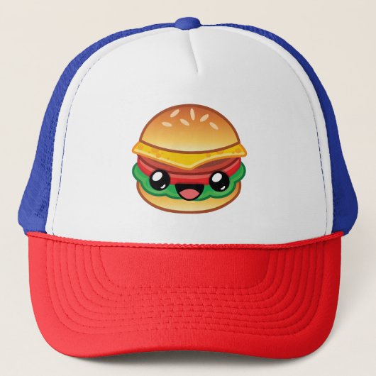 Glücklicher Sprungburger Truckerkappe (Vorderseite)