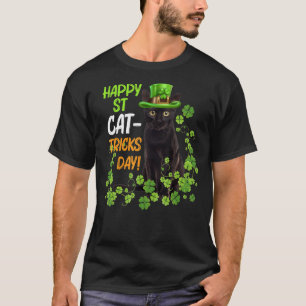 Glücklicher St. Katze Tricks Tag Katze Leprechaun T-Shirt