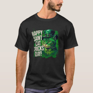 Glücklicher St. Katzen-Tricks-Tag St. Paddys Tag L T-Shirt
