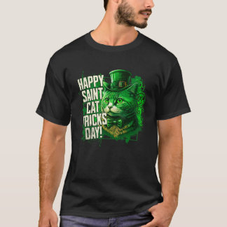 Glücklicher St. Katzen-Tricks-Tag St. Paddys-Tag L T-Shirt