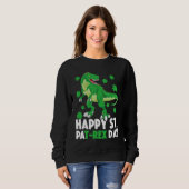 Glücklicher St PaT Rex Dinosaurier St. Patrick's T Sweatshirt (Vorne ganz)
