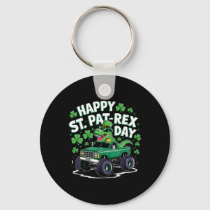 Glücklicher St Pat-rex Patricks Tag Dinosaurier Mo Schlüsselanhänger