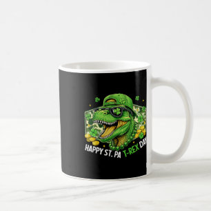 Glücklicher St Pat-rex Tag Dinosaurier Camo St Pat Kaffeetasse