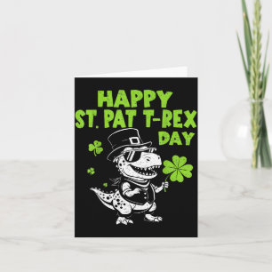 Glücklicher St Pat Trex Tag Dinosaurier für Kinder Karte
