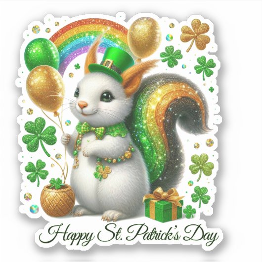 Glücklicher St. Patrick-Aufkleber Aufkleber (Vorderseite)