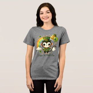Glücklicher St. Patrick Damen Tri-Blend Shirt
