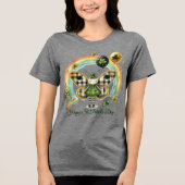 Glücklicher St. Patrick Damen Tri-Blend Shirt (Vorderseite)