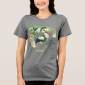 Glücklicher St. Patrick Frauen Tri-Blend Shirt (Vorderseite)