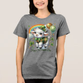 Glücklicher St. Patrick’s Damen Tri-Blend Shirt (Vorderseite)