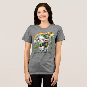 Glücklicher St. Patrick’s Damen Tri-Blend Shirt