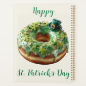 Glücklicher St. Patrick’s Day Donut mit Leprechaun Planer (Rückseite)