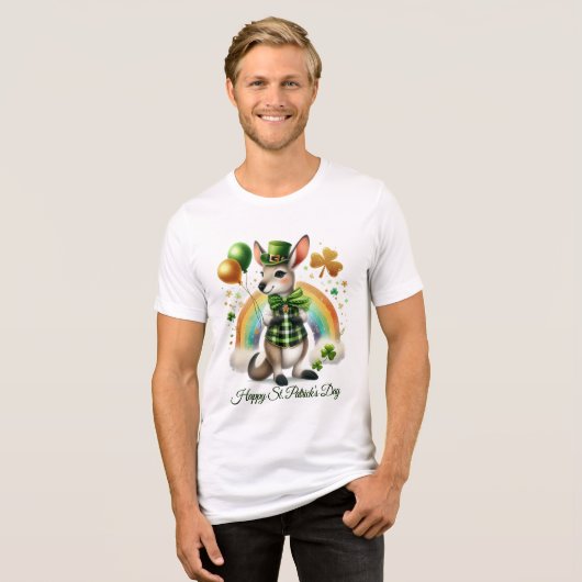 Glücklicher St. Patrick’s Herren Tri-Blend Shirt (Vorderseite voll)