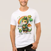 Glücklicher St. Patrick’s Herren Tri-Blend Shirt (Vorderseite)