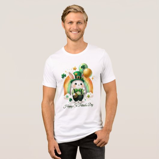 Glücklicher St. Patrick’s Herren Tri-Blend Shirt (Vorderseite voll)
