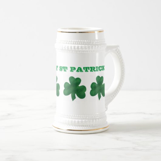 GLÜCKLICHER ST. PATRICK-TAG BIERGLAS (VorderseiteRechts)