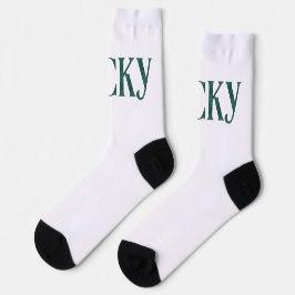 Glücklicher St. Patrick's Day Argyle-Muster-Text Socken