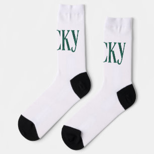 Glücklicher St. Patrick's Day Argyle-Muster-Text Socken