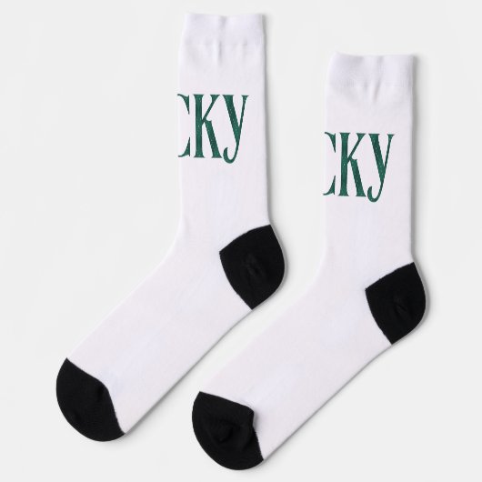 Glücklicher St. Patrick's Day Argyle-Muster-Text Socken (Linkes Detail)
