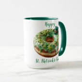 Glücklicher St. Patrick's Day Donut mit Koboldhut Tasse (VorderseiteRechts)