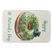 Glücklicher St. Patrick's Day Donut mit Leprechaun Badematte (Vorderseite)