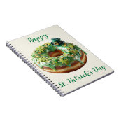 Glücklicher St. Patrick's Day Donut mit Leprechaun Notizblock (Rechte Seite)