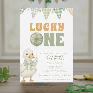 Glücklicher St. Patrick's Day Erster Geburtstag Einladung