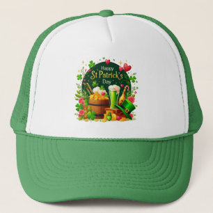 Glücklicher St. Patrick's Day Festlicher Feier Truckerkappe