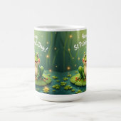 Glücklicher St. Patrick's Day Frosch Becher Kaffeetasse (Mittel)