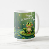 Glücklicher St. Patrick's Day Frosch Becher Kaffeetasse (VorderseiteRechts)