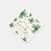 Glücklicher St. Patrick's Day Geburtstag Serviette (Ecke)