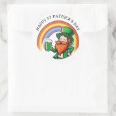 Glücklicher St. Patrick's Day Gejammer Leprechaun Runder Aufkleber (Tasche)