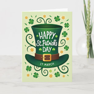 Glücklicher St. Patrick's Day Hut Karte