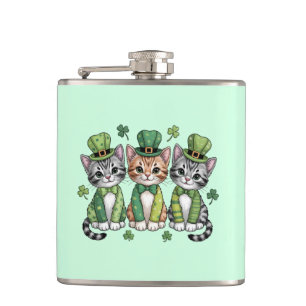 Glücklicher St. Patrick's Day Kätzchen-47474 Flachmann