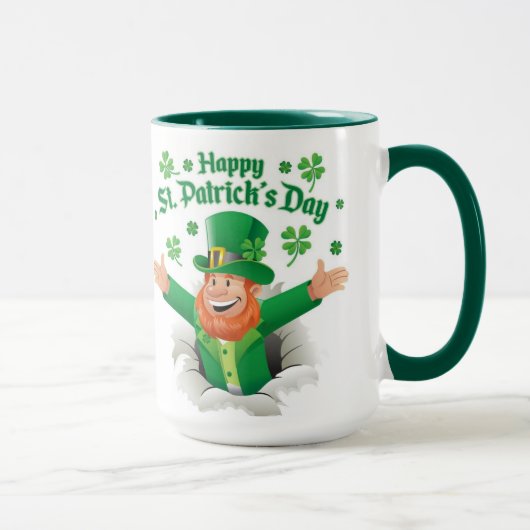 Glücklicher St. Patrick's Day Kobold  Tasse (Rechts)