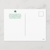 Glücklicher St. Patrick's Day Leprechaun Feiertagspostkarte (Rückseite)