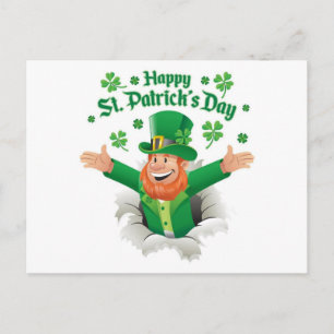 Glücklicher St. Patrick's Day Leprechaun  Feiertagspostkarte
