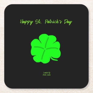 Glücklicher St. Patrick's Day Quadratischer Papier Rechteckiger Pappuntersetzer