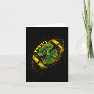 Glücklicher St. Patrick's Day Shamrock Fußball Iri Karte